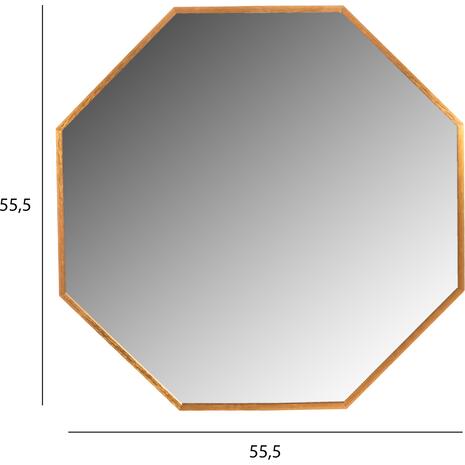 ΚΑΘΡΕΠΤΗΣ ΤΟΙΧΟΥ HM9583.30 ΟΚΤΑΓΩΝΟΣ ΣΚΕΛΕΤΟΣ ΑΛΟΥΜΙΝΙΟΥ ΧΡΥΣΟ 55,5x2,5x55,5Υεκ.