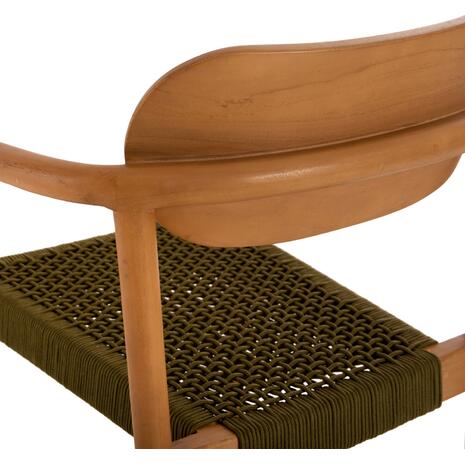 ΠΟΛΥΘΡΟΝΑ OSLO HM9636.05 ΞΥΛΟ TEAK ΦΥΣΙΚΟ & ΠΡΑΣΙΝΟ ΣΧΟΙΝΙ 55x54x80Yεκ.