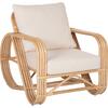 ΠΟΛΥΘΡΟΝΑ BARONESS HM9813 ΦΥΣΙΚΟ RATTAN ΚΑΙ ΛΕΥΚΑ ΜΑΞΙΛΑΡΙΑ 81x90x92Yεκ.