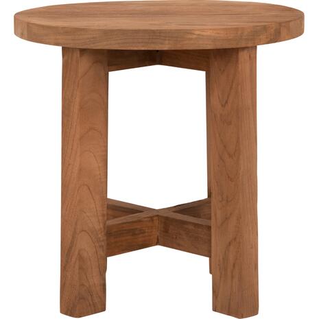 ΣΚΑΜΠΟ-ΤΡΑΠΕΖΑΚΙ ΣΤΡΟΓΓΥΛΟ ΑΠΟ ΞΥΛΟ ΤΕΑΚ ΣΕ ΦΥΣΙΚΟ ΧΡΩΜΑ HM7943 45,5x40x45Υ εκ.