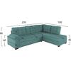 ΚΑΝΑΠΕΣ ΚΡΕΒΑΤΙ JADE HM3144.04R ΔΕΞΙΑ ΓΩΝΙΑ ΒΕΡΑΜΑΝ ΒΕΛΟΥΔΟ 250x80-180x73-88Υεκ.