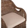 ΠΟΛΥΘΡΟΝΑ ΜΕ ΕΚΡΟΥ ΜΑΞΙΛΑΡΙ KEYLA HM9536 ΚΑΦΕ RATTAN 63x65x87Υεκ.