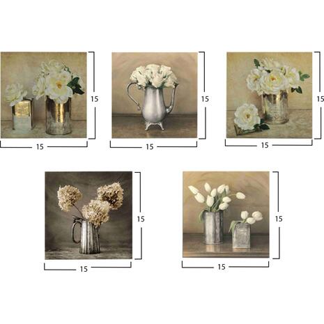 ΠΙΝΑΚΑΣ ΠΕΝΤΑΠΤΥΧΟ MDF ROMANTIC FLOWERS HM7205.02 75X0,3X15 εκ.