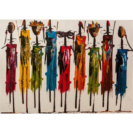 ΠΙΝΑΚΑΣ ΚΑΜΒΑΣ COLORFUL AFRICAN ART HM7197.02 100X3X70 εκ.