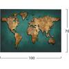 ΠΙΝΑΚΑΣ ΚΑΜΒΑΣ WORLD MAP HM7197.01 100X3X70 εκ.
