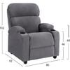 ΠΟΛΥΘΡΟΝΑ ΓΚΡΙ ΒΕΛΟΥΔΟ RELAX ΜΕ ΜΗΧΑΝΙΣΜΟ HM0122.10 80x92x102Υ εκ. (Γκρι)