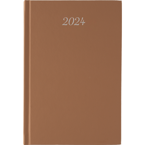 Ημερολόγιο ημερήσιο Classic_H 17x24 2024 με σκληρό εξώφυλλο καφέ