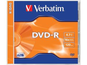 DVD-R Verbatim Jewel 4.7GB/120min 16X με θήκη (43519) (1 τεμάχιο)