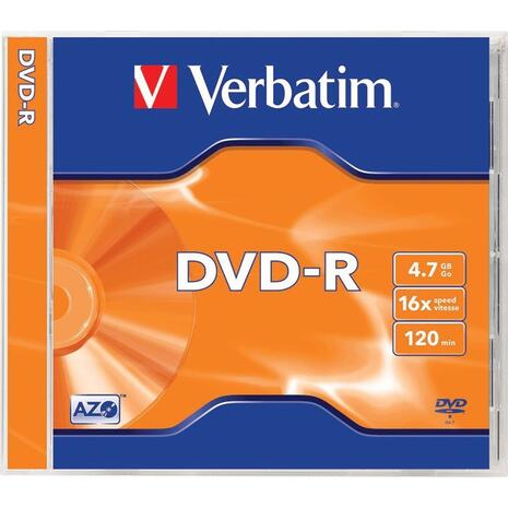 DVD-R Verbatim Jewel 4.7GB/120min 16X με θήκη (43519) (1 τεμάχιο)