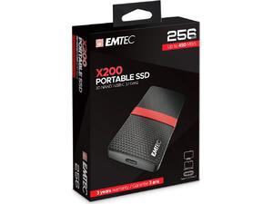 Εξωτερικός Σκληρός Δίσκος Emtec SSD 3.2Gen2 X200 256GB Portable (ECSSD256GX200)