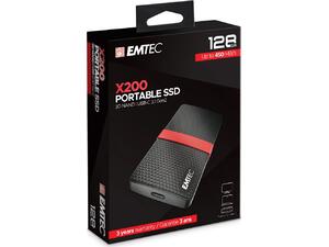 Εξωτερικός Σκληρός Δίσκος Emtec SSD 3.2 Gen2 X200 128GB Portable (ECSSD128GX200)