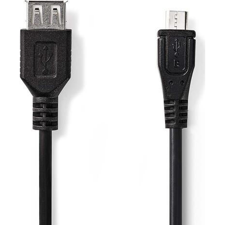 Καλώδιο USB  Nedis 2.0 micro B male to Female (CCGP60570BK02)