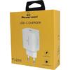 Φορτιστής τοίχου χωρίς καλώδιο Powertech PT-1091, USB-C, PD 20W, λευκός (PT-1091)