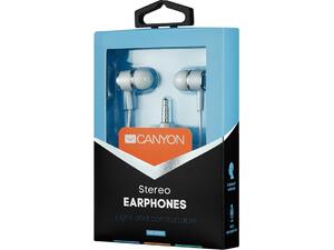 Ακουστικά με μικρόφωνο Canyon stereo 32Ohm 1.2m EPM-01 λευκά (CNE-CEPM01W)