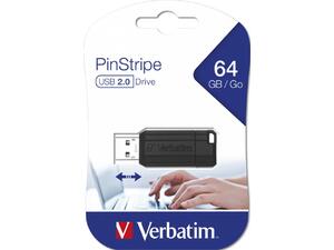 Usb 64GB Verbatim pinstripe usb 2.0 drive