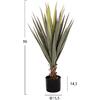 ΔΙΑΚΟΣΜΗΤΙΚΟ ΣΥΝΘΕΤΙΚΟ ΦΥΤΟ HM7986 SISAL AGAVE ΣΕ ΓΛΑΣΤΡΑ Φ15,5x14,5-96Υεκ.