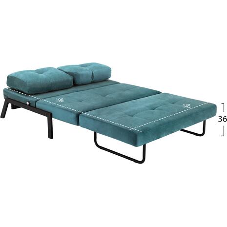 ΚΑΝΑΠΕΣ ΚΡΕΒΑΤΙ CONSTANCE HM3079.15 ΒΕΛΟΥΔΟ MENTA 2½ ΘΕΣΙΟΣ 151x92x66Υεκ.