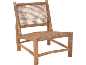 ΚΑΡΕΚΛΑ LONDER HM5986 ΞΥΛΟ TEAK ΣΕ ΦΥΣΙΚΟ ΚΑΙ ΣΥΝΘΕΤΙΚΟ RATTAN 63x77x77Υεκ.