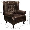 ΠΟΛΥΘΡΟΝΑ-ΜΠΕΡΖΕΡΑ T.CHESTERFIELD POLINA HM0053.01 PU ΣΚ.ΚΑΦΕ 83x75x107 εκ. (Καφέ)
