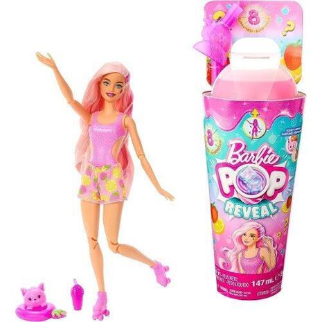 Barbie Pop Reveal Fruit Series Doll, Φράουλα Λεμόνι Με 8 Εκπλήξεις (HNW41)