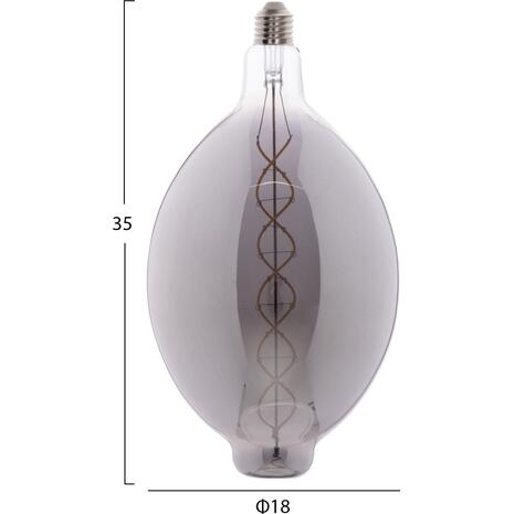 ΛΑΜΠΤΗΡΑΣ LED FILAMENT 8W E27 3000K SMOKE DIMMABLE HM4051.03