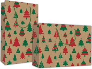 Χάρτινη σακούλα δώρου Υ40x46x14εκ. "Χριστουγεννιάτικα Δέντρα" (1 τεμάχιο) (Διάφορα σχέδια)