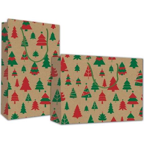 Χάρτινη σακούλα δώρου Υ40x46x14εκ. "Χριστουγεννιάτικα Δέντρα" (1 τεμάχιο) (Διάφορα σχέδια)