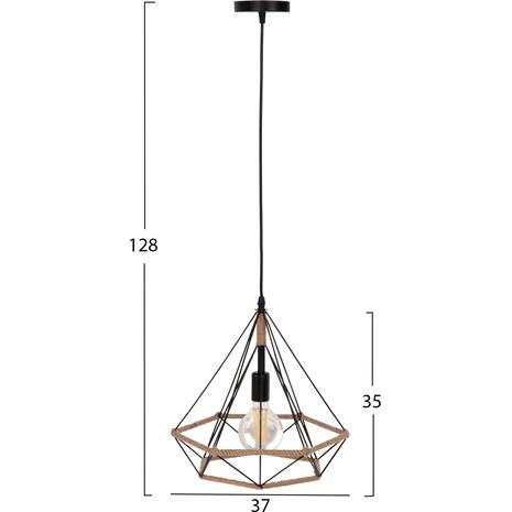 ΦΩΤΙΣΤΙΚΟ ΟΡΟΦΗΣ ΚΡΕΜΑΣΤΟ HM4062 ΜΕΤΑΛΛΟ ΜΑΥΡΟ-ΣΧΟΙΝΙ 33x37x128Υεκ.