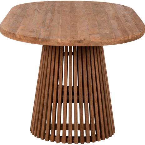ΤΡΑΠΕΖΙ ΤΡΑΠΕΖΑΡΙΑΣ REMIK HM9835 RECYCLED ΤΕΑΚ ΣΕ ΦΥΣΙΚΟ 100x200x75,5Yεκ. TOP 4εκ.