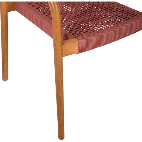 ΠΟΛΥΘΡΟΝΑ OSLO HM9636.06 ΞΥΛΟ TEAK ΦΥΣΙΚΟ & ΡΟΖ ΣΧΟΙΝΙ 55x54x80Yεκ.