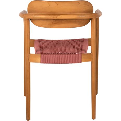 ΠΟΛΥΘΡΟΝΑ OSLO HM9636.06 ΞΥΛΟ TEAK ΦΥΣΙΚΟ & ΡΟΖ ΣΧΟΙΝΙ 55x54x80Yεκ.
