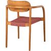 ΠΟΛΥΘΡΟΝΑ OSLO HM9636.06 ΞΥΛΟ TEAK ΦΥΣΙΚΟ & ΡΟΖ ΣΧΟΙΝΙ 55x54x80Yεκ.