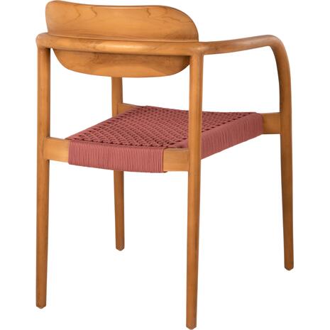 ΠΟΛΥΘΡΟΝΑ OSLO HM9636.06 ΞΥΛΟ TEAK ΦΥΣΙΚΟ & ΡΟΖ ΣΧΟΙΝΙ 55x54x80Yεκ.
