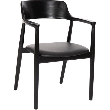 ΠΟΛΥΘΡΟΝΑ ΤΡΑΠΕΖΑΡΙΑΣ KINGSLEY HM9634.02 ΞΥΛΟ ΜΑΟΝΙ- ΜΑΥΡΟ VINYL 58x53x80Yεκ.