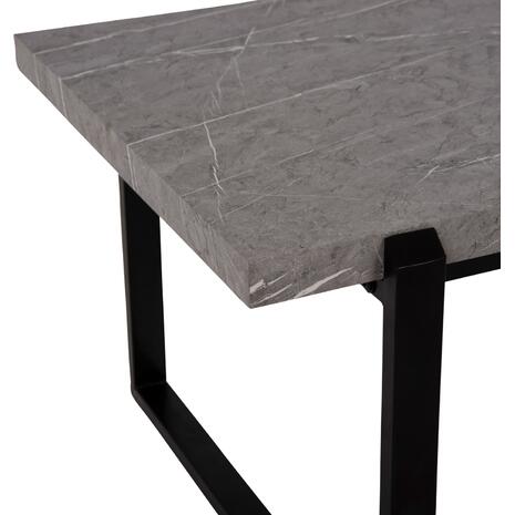 ΤΡΑΠΕΖΙ ΣΑΛΟΝΙΟΥ SHABEN HM9585.02 MDF ΓΚΡΙ ΜΑΡΜΑΡΟ-ΜΑΥΡΗ ΜΕΤΑΛΛΙΚΗ ΒΑΣΗ 120x60X46Yεκ.