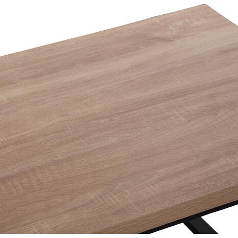 ΤΡΑΠΕΖΙ ΣΑΛΟΝΙΟΥ SHABEN HM9585.03 MDF SONOMA-ΜΑΥΡΗ ΜΕΤΑΛΛΙΚΗ ΒΑΣΗ 120x60X46Yεκ.
