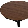 ΤΡΑΠΕΖΙ ΣΑΛΟΝΙΟΥ ΣΤΡΟΓΓΥΛΟ ROCKET HM9586.04 MDF WALNUT-ΜΑΥΡΗ ΣΑΓΡΕ ΒΑΣΗ Φ80x42Υεκ.