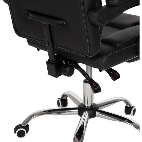 ΚΑΡΕΚΛΑ ΓΡΑΦΕΙΟΥ SEENA HM1190.01 ΜΑΥΡΟ PU-ΠΤΥΣΣΟΜΕΝΟ ΥΠΟΠΟΔΙΟ 62x65x115Y εκ. (Μαύρο)