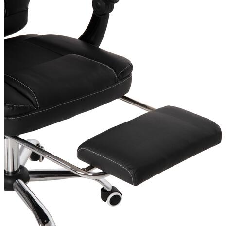 ΚΑΡΕΚΛΑ ΓΡΑΦΕΙΟΥ SEENA HM1190.01 ΜΑΥΡΟ PU-ΠΤΥΣΣΟΜΕΝΟ ΥΠΟΠΟΔΙΟ 62x65x115Y εκ. (Μαύρο)