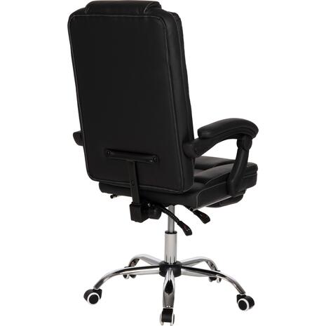 ΚΑΡΕΚΛΑ ΓΡΑΦΕΙΟΥ SEENA HM1190.01 ΜΑΥΡΟ PU-ΠΤΥΣΣΟΜΕΝΟ ΥΠΟΠΟΔΙΟ 62x65x115Y εκ. (Μαύρο)