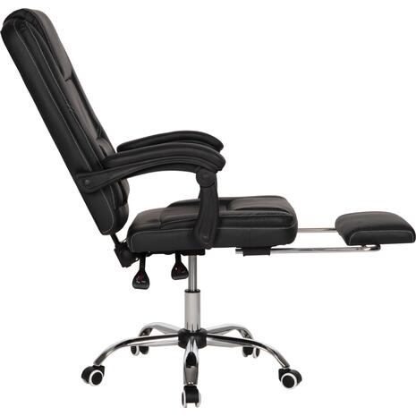 ΚΑΡΕΚΛΑ ΓΡΑΦΕΙΟΥ SEENA HM1190.01 ΜΑΥΡΟ PU-ΠΤΥΣΣΟΜΕΝΟ ΥΠΟΠΟΔΙΟ 62x65x115Y εκ. (Μαύρο)