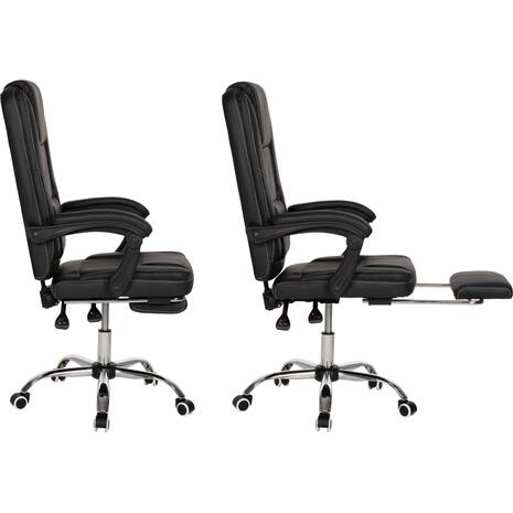 ΚΑΡΕΚΛΑ ΓΡΑΦΕΙΟΥ SEENA HM1190.01 ΜΑΥΡΟ PU-ΠΤΥΣΣΟΜΕΝΟ ΥΠΟΠΟΔΙΟ 62x65x115Y εκ. (Μαύρο)