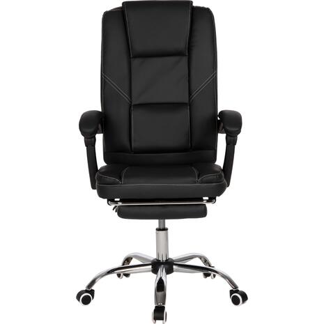 ΚΑΡΕΚΛΑ ΓΡΑΦΕΙΟΥ SEENA HM1190.01 ΜΑΥΡΟ PU-ΠΤΥΣΣΟΜΕΝΟ ΥΠΟΠΟΔΙΟ 62x65x115Y εκ. (Μαύρο)