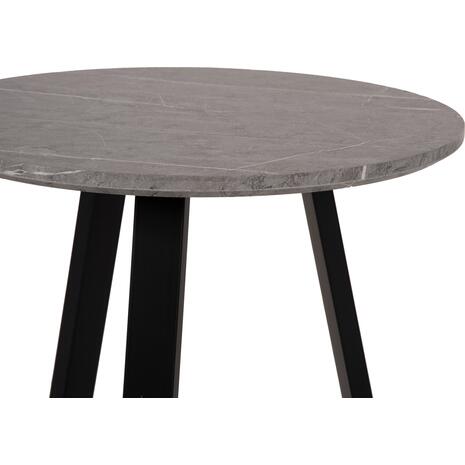 ΒΟΗΘΗΤΙΚΟ ΤΡΑΠΕΖΑΚΙ ROCKET HM9587.02 MDF ΓΚΡΙ ΜΑΡΜΑΡΟ-ΜΑΥΡΗ ΜΕΤΑΛΛΙΚΗ ΒΑΣΗ Φ45x55Υεκ.