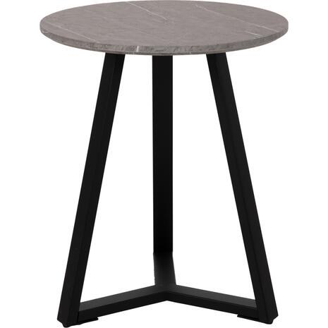 ΒΟΗΘΗΤΙΚΟ ΤΡΑΠΕΖΑΚΙ ROCKET HM9587.02 MDF ΓΚΡΙ ΜΑΡΜΑΡΟ-ΜΑΥΡΗ ΜΕΤΑΛΛΙΚΗ ΒΑΣΗ Φ45x55Υεκ.