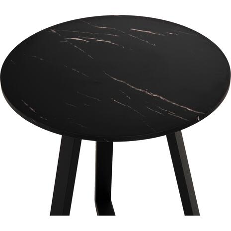 ΒΟΗΘΗΤΙΚΟ ΤΡΑΠΕΖΑΚΙ ROCKET HM9587.01 MDF ΜΑΥΡΟ ΜΑΡΜΑΡΟ-ΜΑΥΡΗ ΜΕΤΑΛΛΙΚΗ ΒΑΣΗ Φ45x55Υεκ. (Μαύρο)