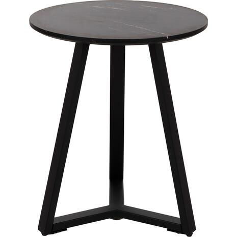 ΒΟΗΘΗΤΙΚΟ ΤΡΑΠΕΖΑΚΙ ROCKET HM9587.01 MDF ΜΑΥΡΟ ΜΑΡΜΑΡΟ-ΜΑΥΡΗ ΜΕΤΑΛΛΙΚΗ ΒΑΣΗ Φ45x55Υεκ. (Μαύρο)