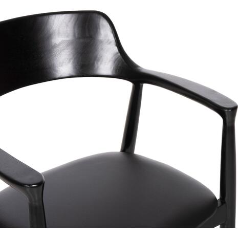 ΠΟΛΥΘΡΟΝΑ ΤΡΑΠΕΖΑΡΙΑΣ KINGSLEY HM9634.02 ΞΥΛΟ ΜΑΟΝΙ- ΜΑΥΡΟ VINYL 58x53x80Yεκ.