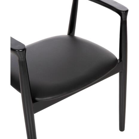 ΠΟΛΥΘΡΟΝΑ ΤΡΑΠΕΖΑΡΙΑΣ KINGSLEY HM9634.02 ΞΥΛΟ ΜΑΟΝΙ- ΜΑΥΡΟ VINYL 58x53x80Yεκ.