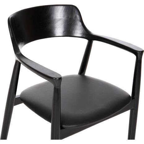 ΠΟΛΥΘΡΟΝΑ ΤΡΑΠΕΖΑΡΙΑΣ KINGSLEY HM9634.02 ΞΥΛΟ ΜΑΟΝΙ- ΜΑΥΡΟ VINYL 58x53x80Yεκ.